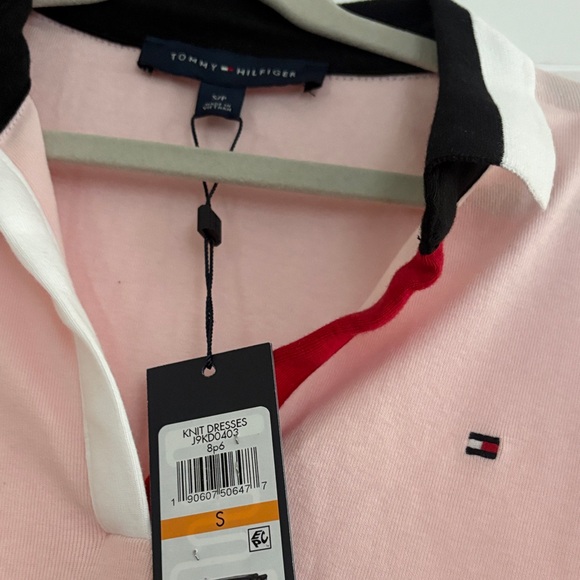 Tommy Hilfiger Light Pink Polo Dress with Contrast Collar - Picture 3 of 3